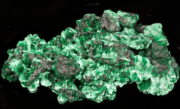 Silky Fibrous Malachite Crystal Cluster - Congo #45327